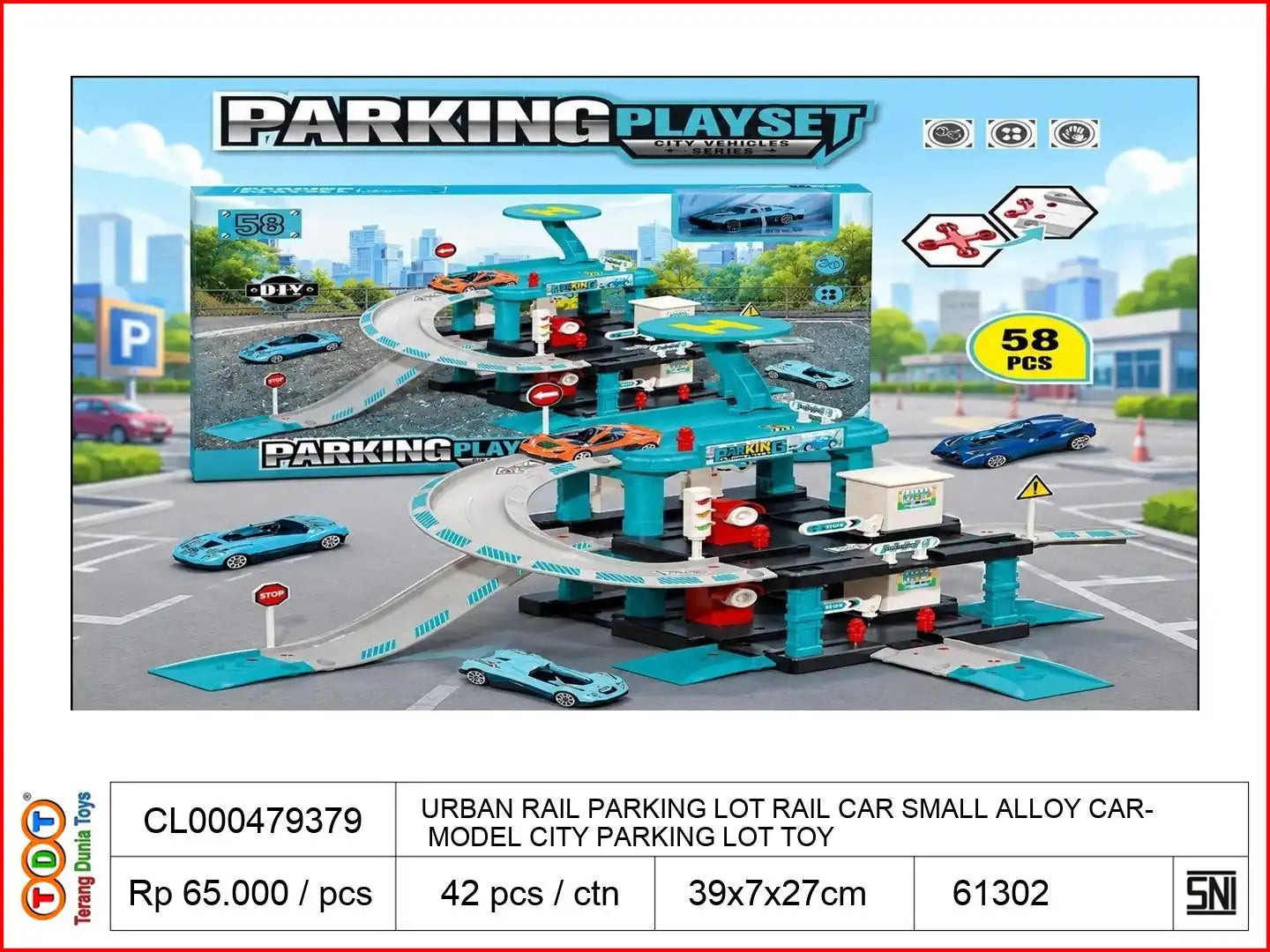 URBAN RAIL PARKING LOT RAIL CAR SMALL ALLOY CAR MODEL CITY PARKING LOT TOY