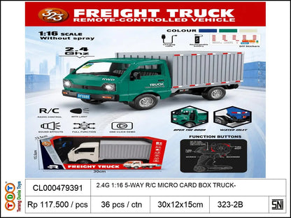 2.4G 1:16 5-WAY REMOTE CONTROL MICRO CARD BOX TRUCK