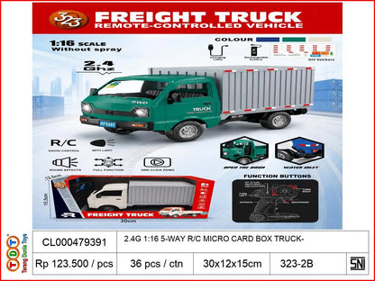2.4G 1:16 5-WAY REMOTE CONTROL MICRO CARD BOX TRUCK