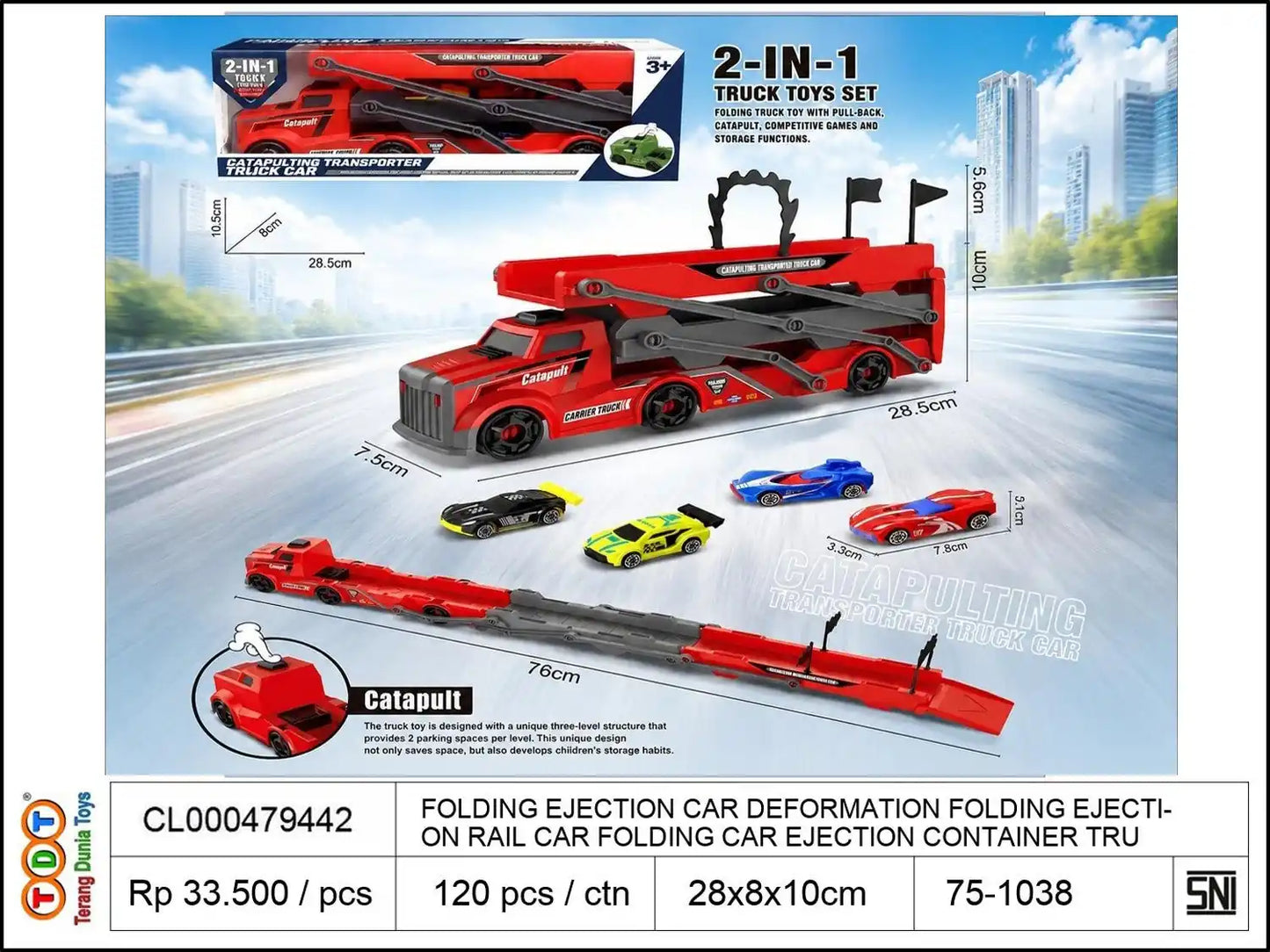 FOLDING EJECTION CAR DEFORMATION FOLDING EJECTION RAIL CAR FOLDING CAR EJECTION CONTAINER TRUCK SLIDING CONTAINER TRUCK MINI CAR BOY

TAGS: TRACK LINTASAN MOBIL