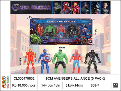 9CM AVENGERS ALLIANCE (5 PACK)