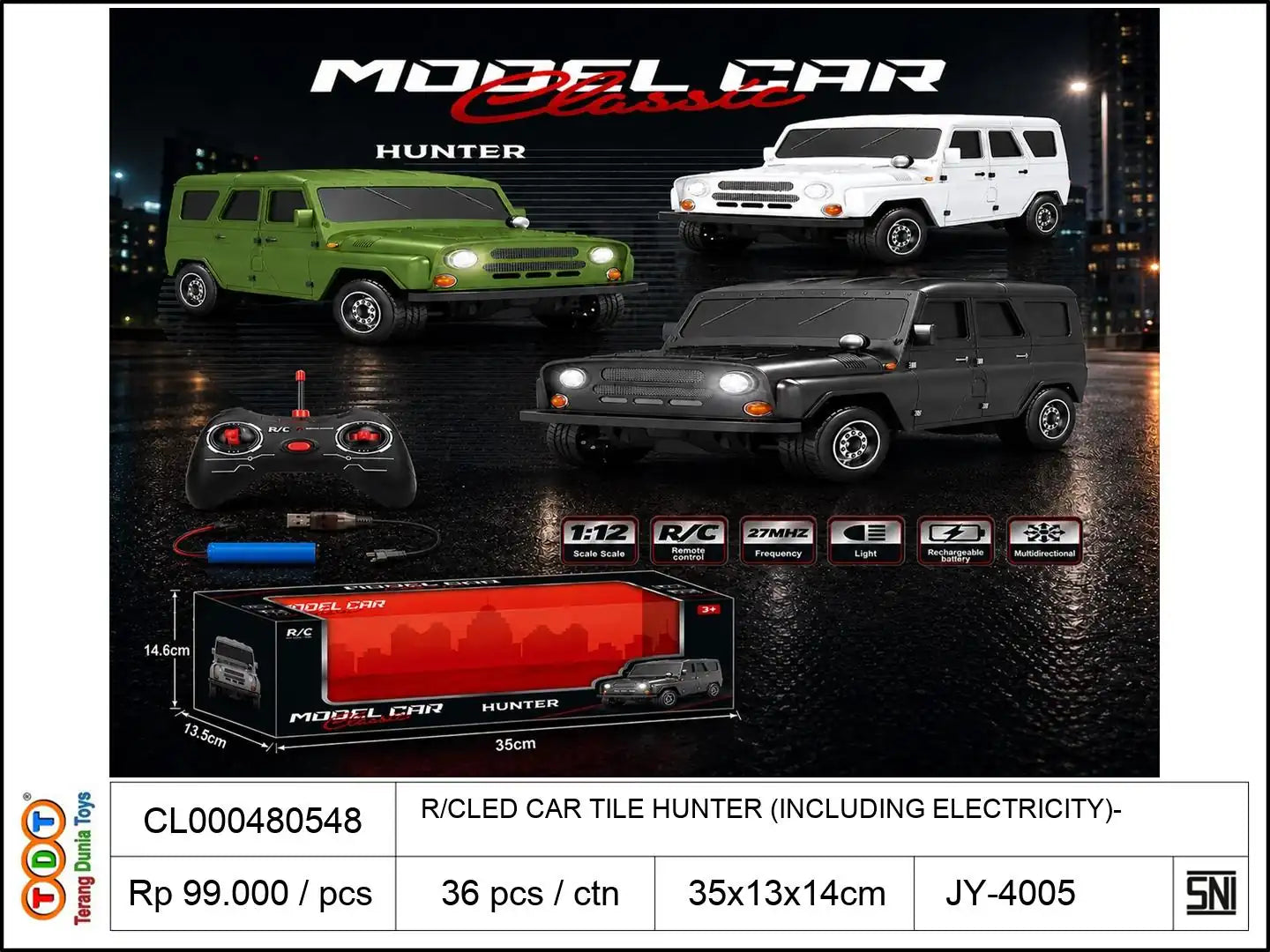 REMOTE CONTROLLED CAR TILE HUNTER (INCLUDING ELECTRICITY)