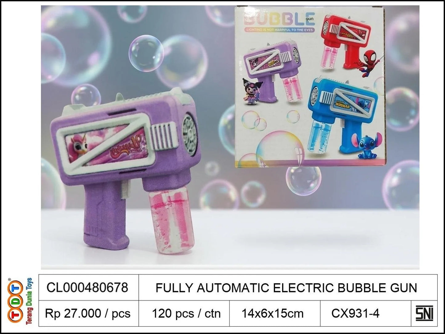 FULLY AUTOMATIC ELECTRIC BUBBLE GUN