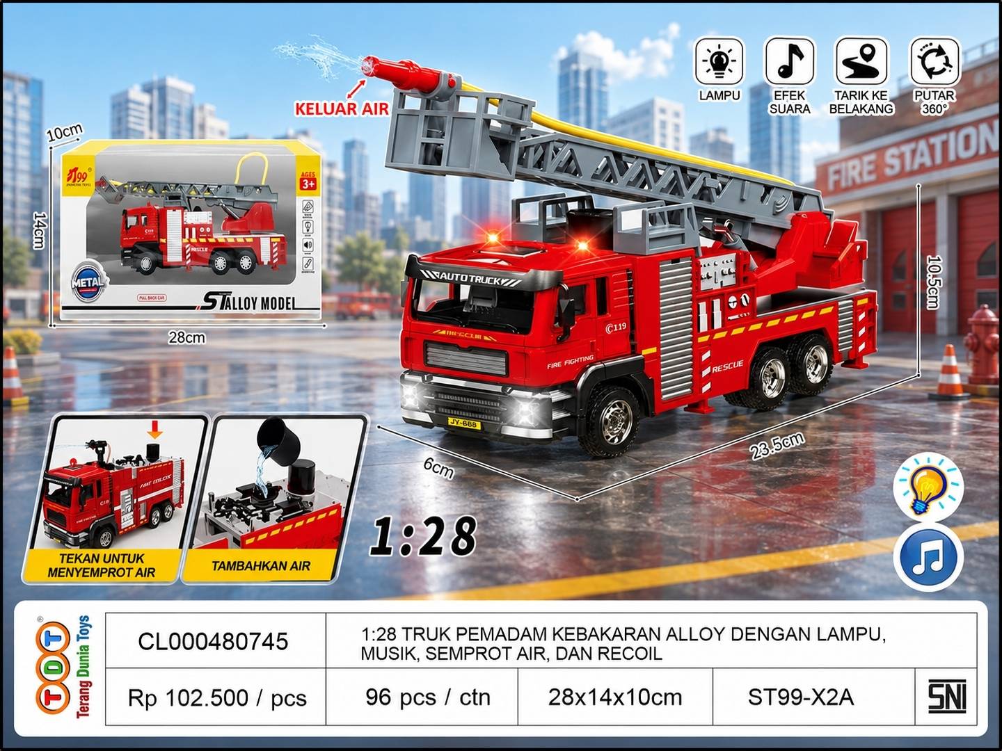 1: 28 ALLOY FIRE LAD