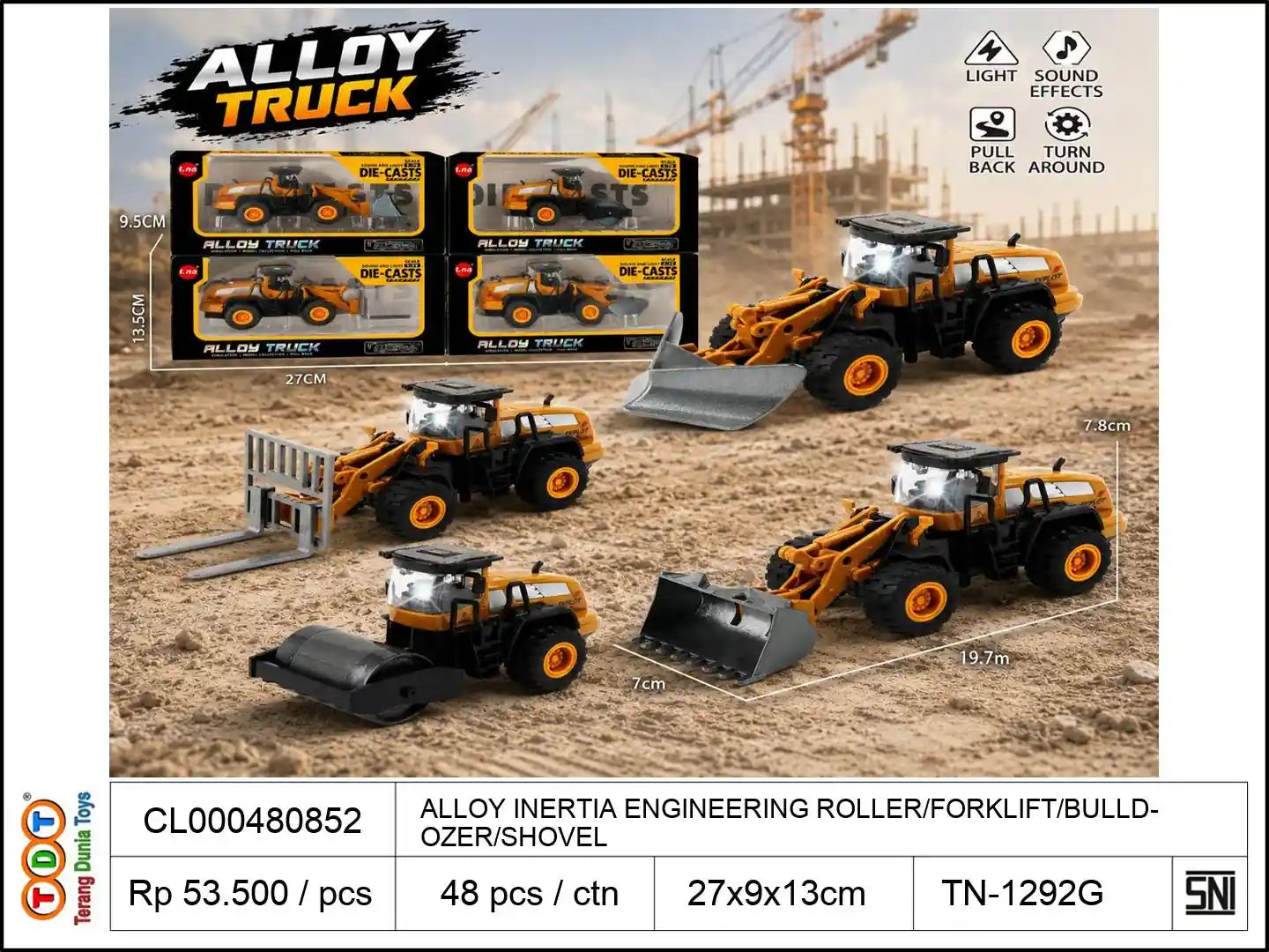 ALLOY INERTIA ENGINEERING ROLLER/FORKLIFT/BULLDOZER/SHOVEL