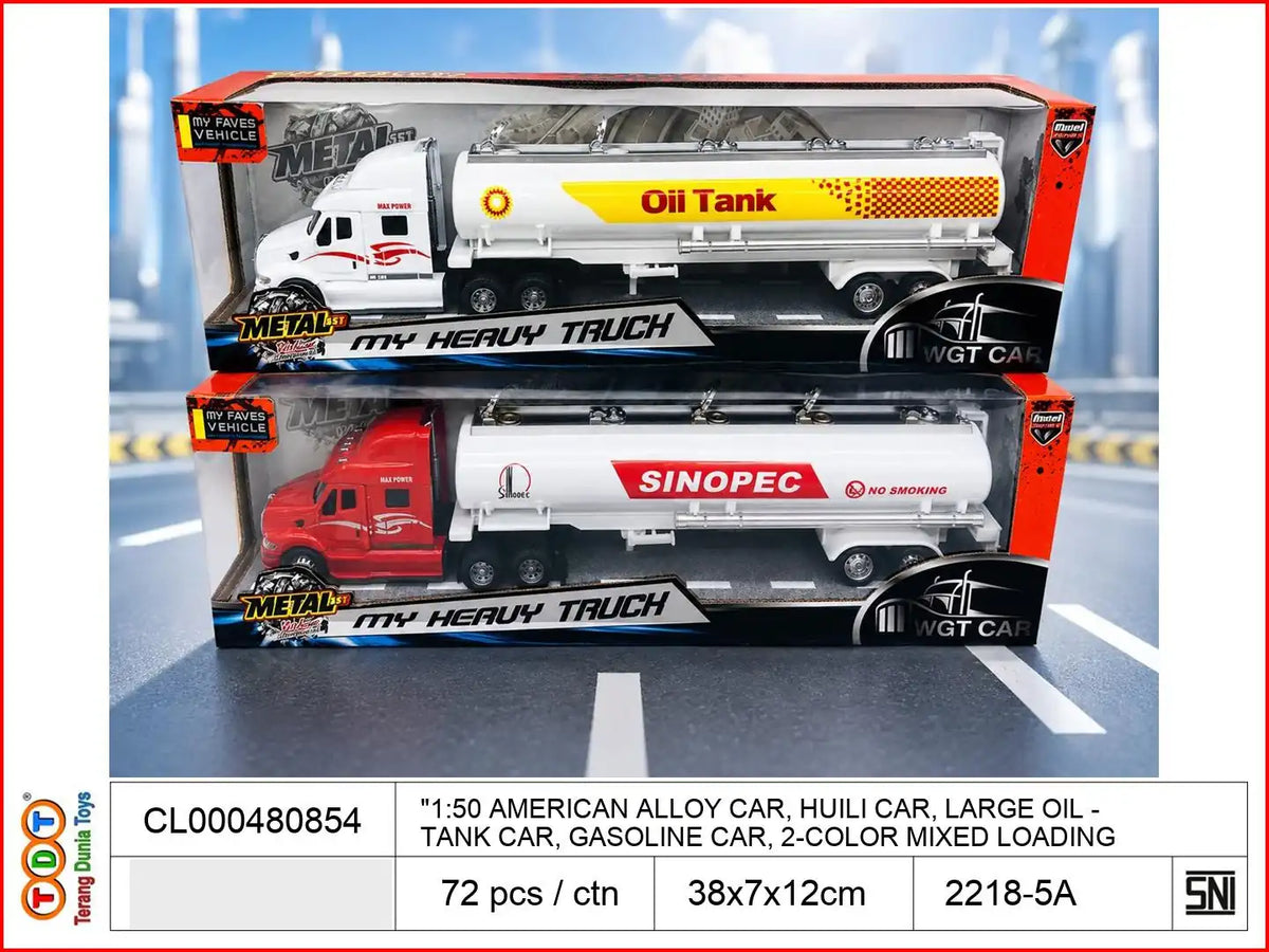"1:50 AMERICAN ALLOY CAR, HUILI CAR, LARGE OIL TANK CAR, GASOLINE CAR, 2-COLOR MIXED LOADING

TAGS : KENDARAAN MAINAN MOBIL MOBILAN DIECAST METAL BESI ALLOY KOLEKSI MINIATUR PAJANGAN HOTWHEELS HOT WHEELS SKALA PINTU BUKA PULL BACK