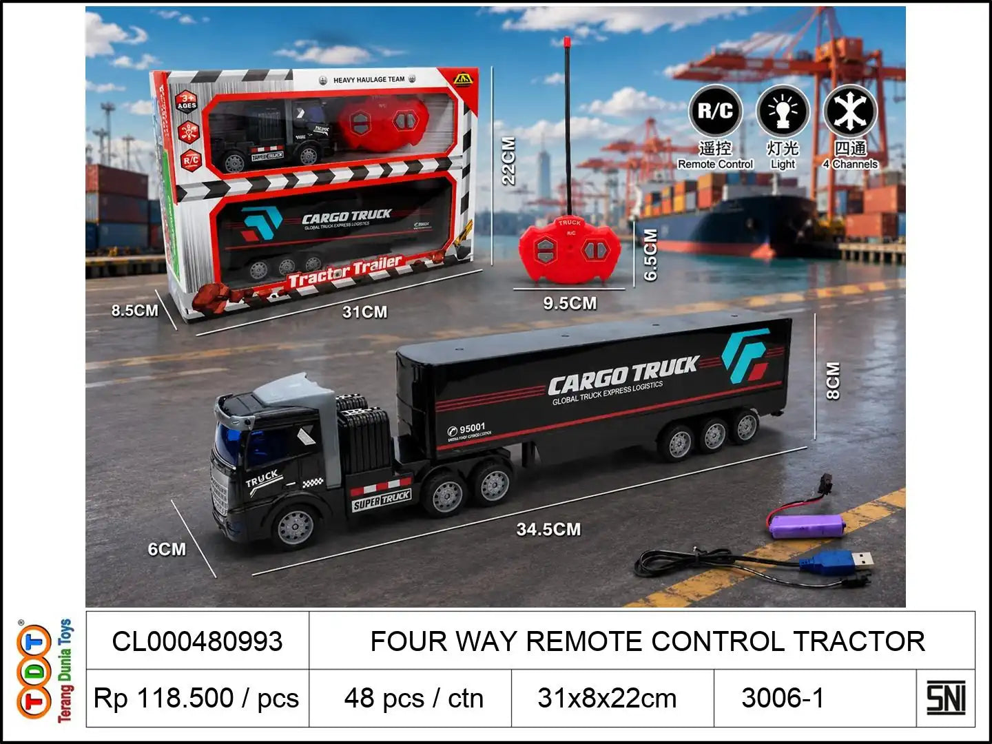 FOUR WAY REMOTE CONTROL TRACTOR