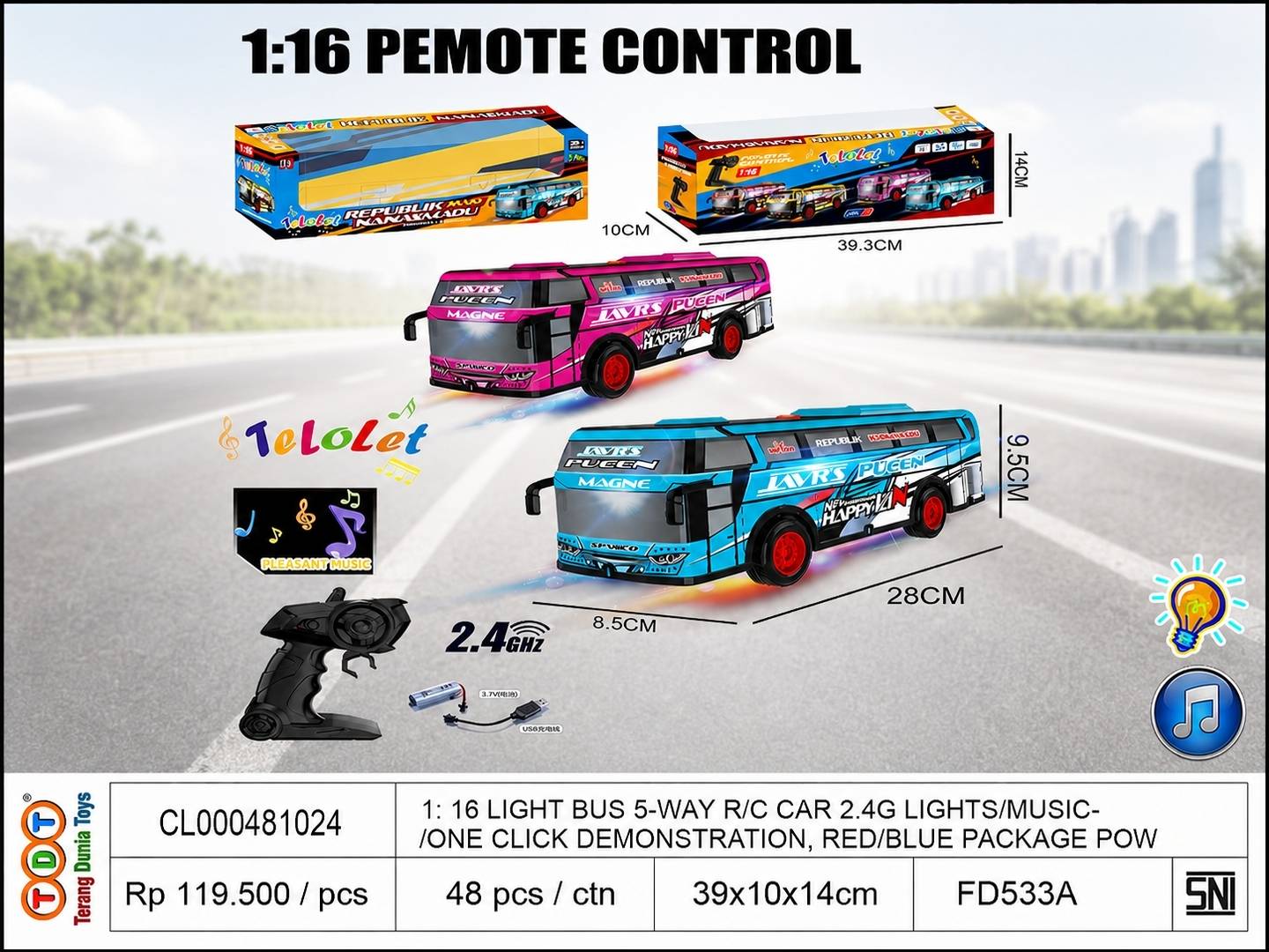 1: 16 LIGHT BUS 5-WA