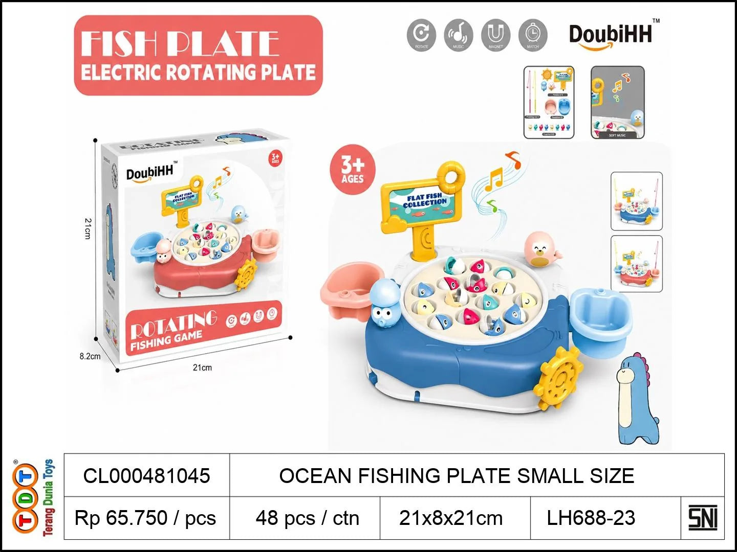 OCEAN FISHING PLATE SMALL SIZE