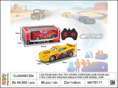 1:20 FOUR-WAY REMOTE CONTROL TOY STORY CARTOON CAR FOUR-WAY REMOTE CONTROL CAR REMOTE CONTROL RACING SIMULATION CAR MODEL CAR CARTOON REMOTE CONTROL

TAGS: RC REMOTE CONTROL DRIFT RACING SPEED MOBIL SEDAN CAR DRIVE