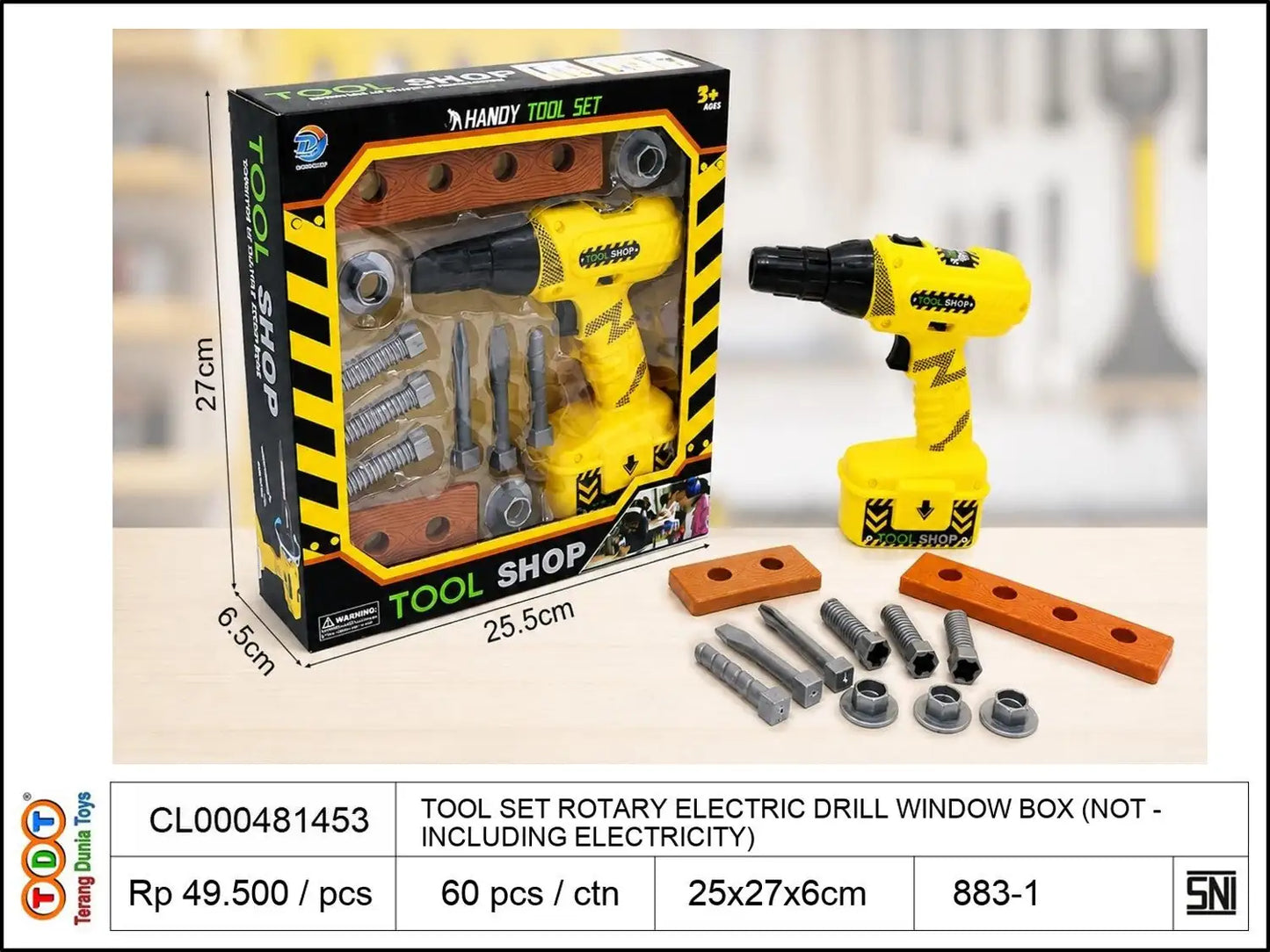 TOOL SET ROTARY ELECTRIC DRILL WINDOW BOX (NOT INCLUDING ELECTRICITY)