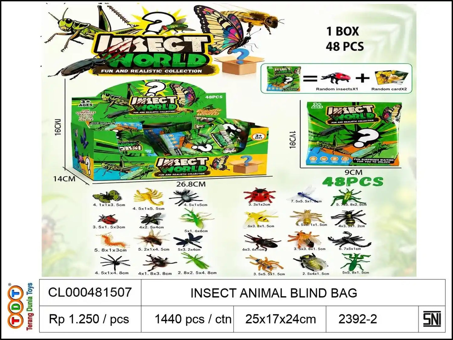 INSECT ANIMAL BLIND BAG