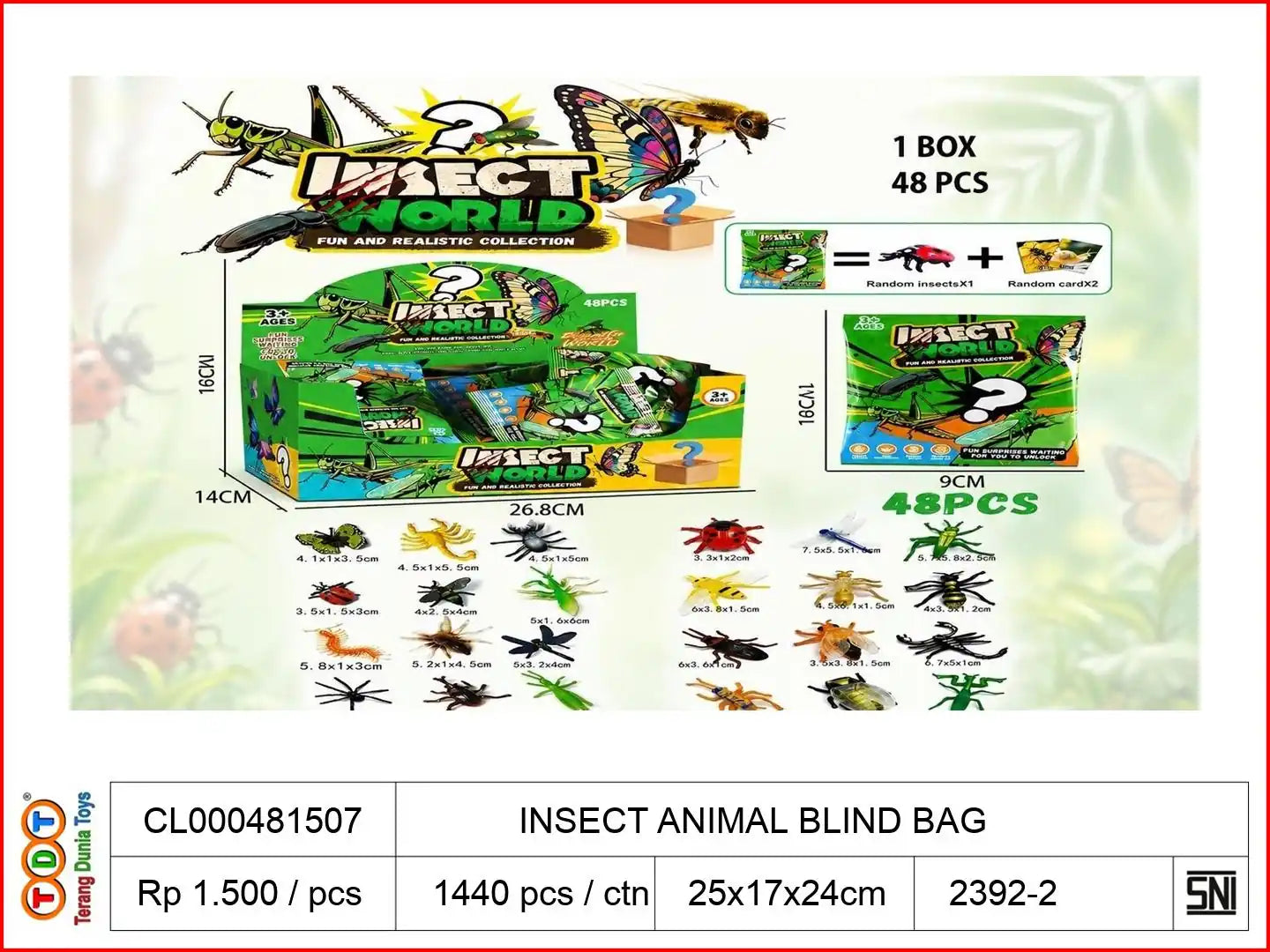 INSECT ANIMAL BLIND BAG