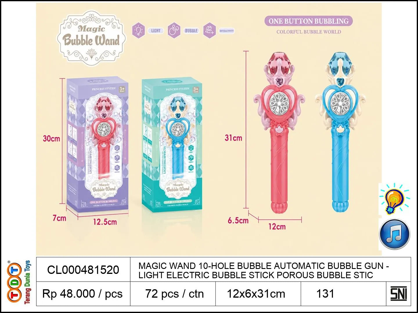 MAGIC WAND 10-HOLE BUBBLE AUTOMATIC BUBBLE GUN WITH LIGHT ELECTRIC BUBBLE STICK POROUS BUBBLE STICK CARTOON BUBBLE STICK BUBBLE MUSIC