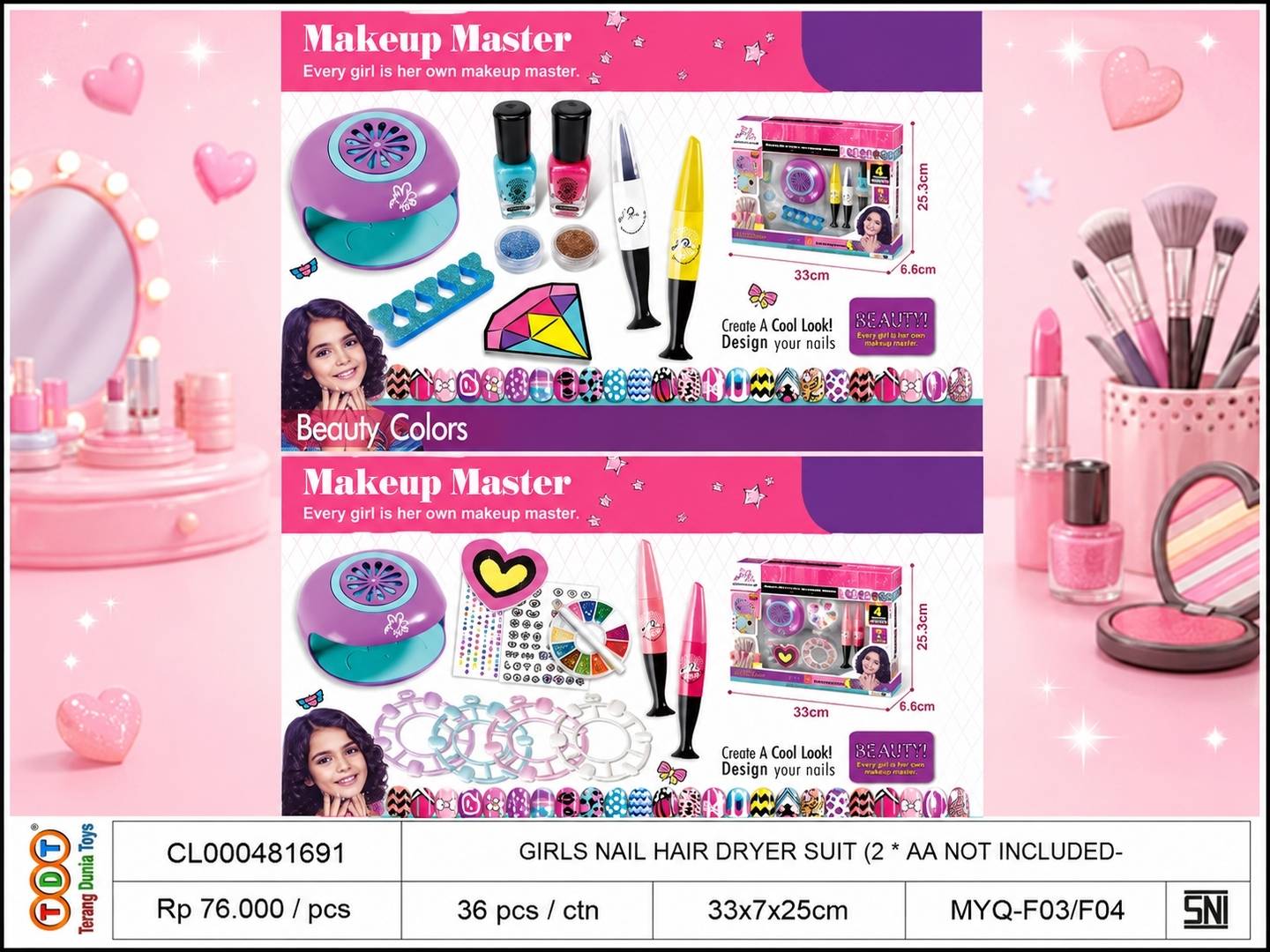 GIRLS NAIL HAIR DRYE
