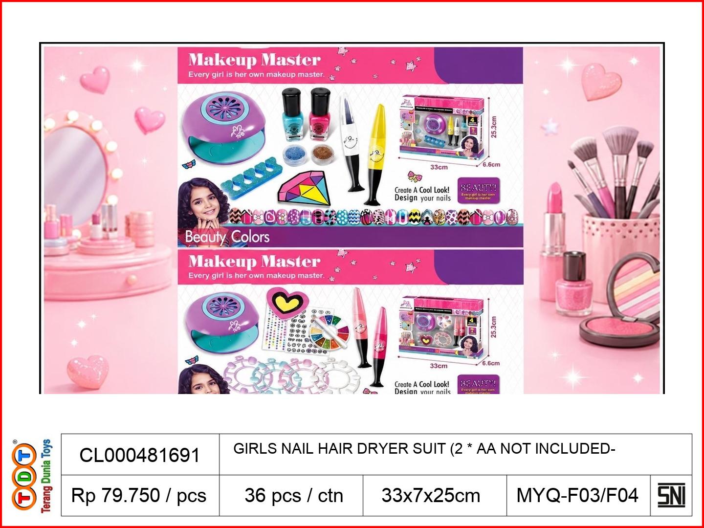 GIRLS NAIL HAIR DRYE