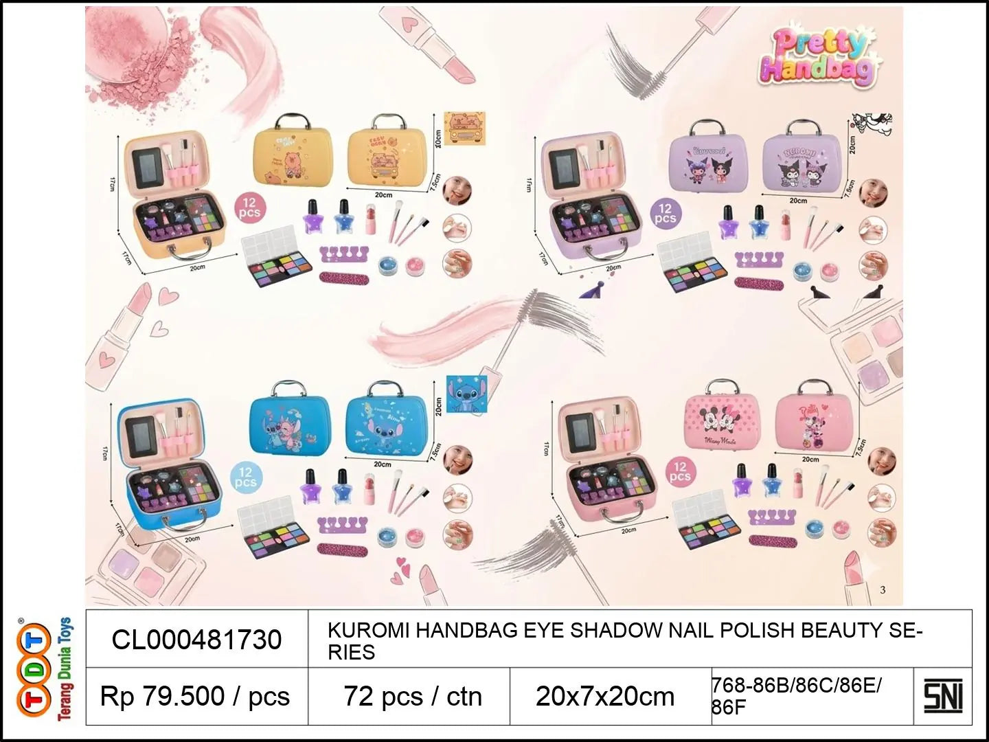 KUROMI HANDBAG EYE SHADOW NAIL POLISH BEAUTY SERIES