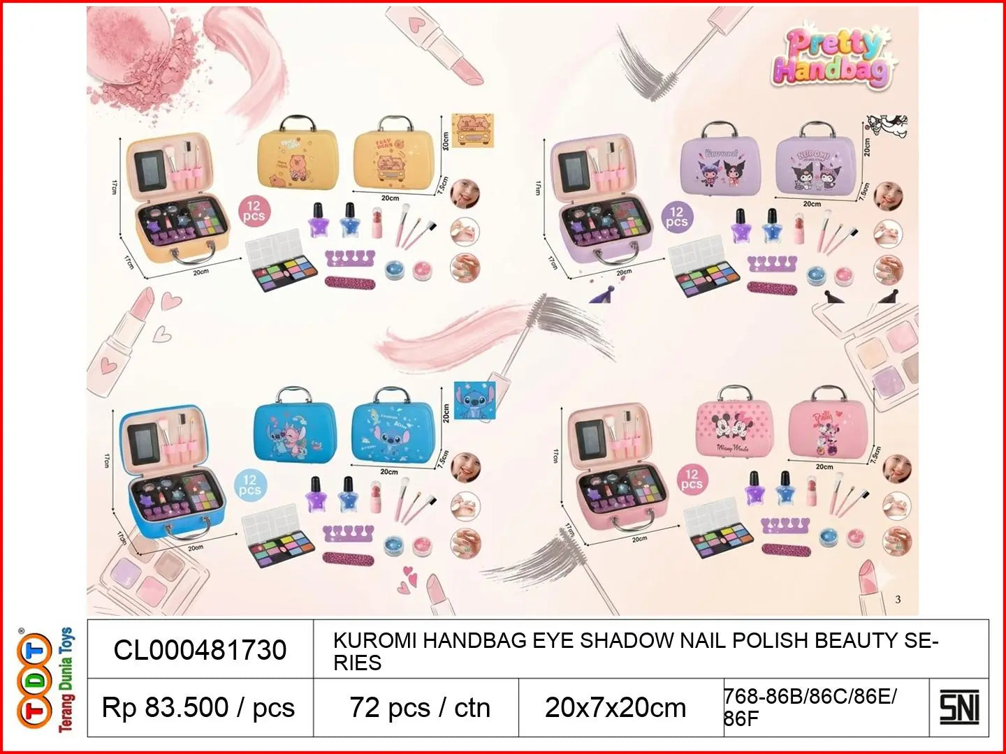 KUROMI HANDBAG EYE SHADOW NAIL POLISH BEAUTY SERIES