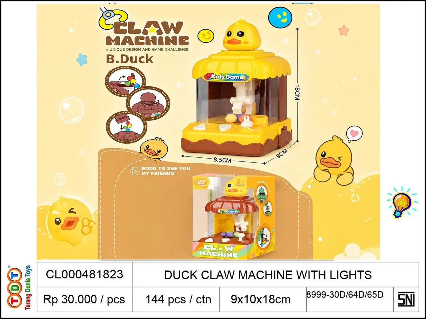 DUCK CLAW MACHINE WITH LIGHTS
