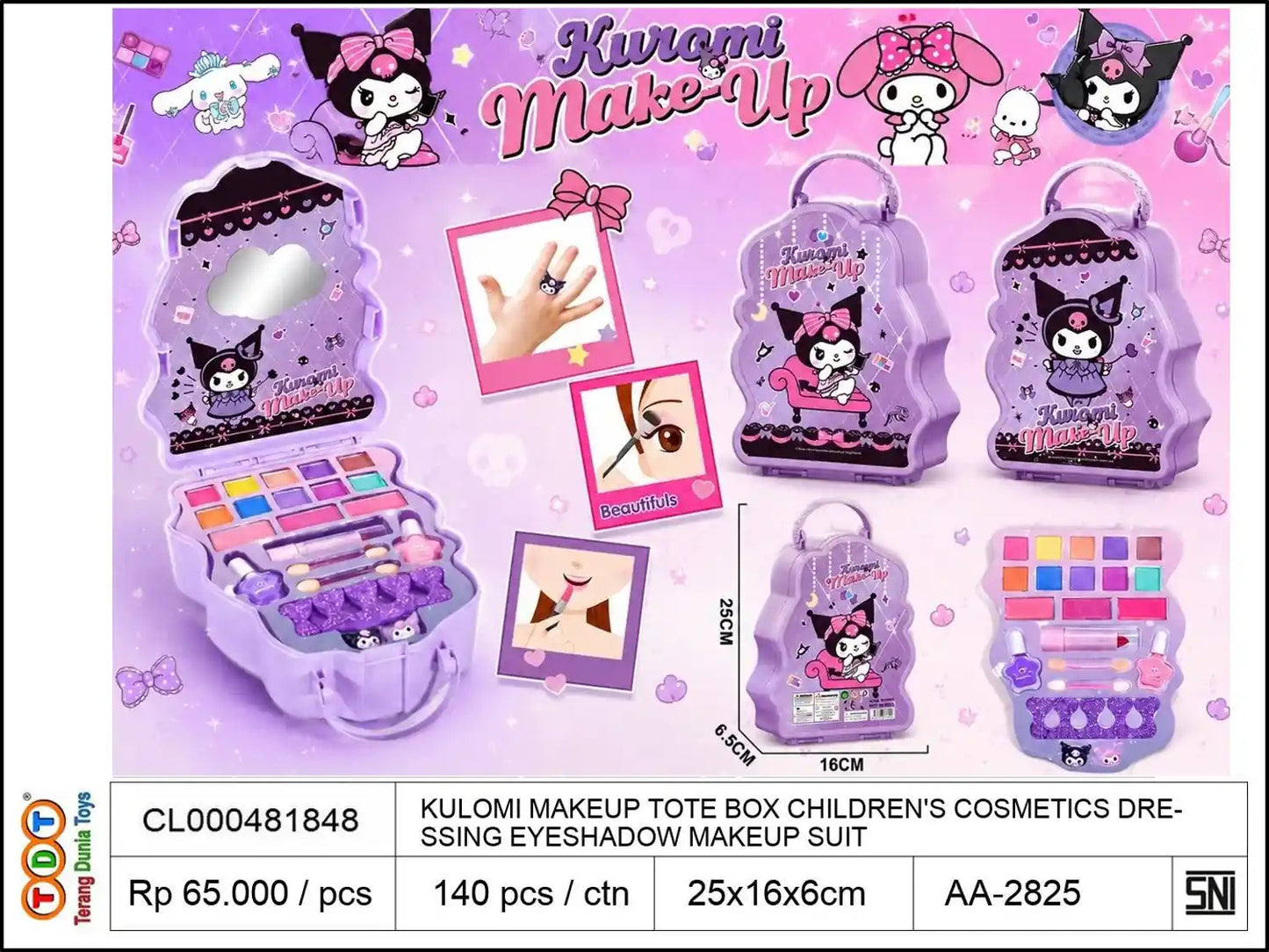 KULOMI MAKEUP TOTE BOX CHILDREN'S COSMETICS DRESSING EYESHADOW MAKEUP SUIT