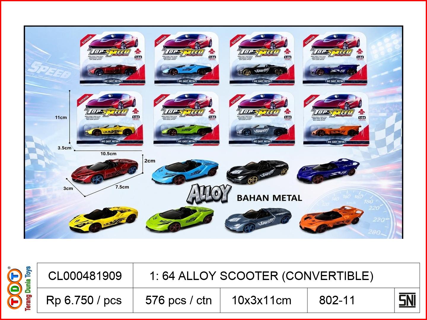 1: 64 ALLOY SCOOTER