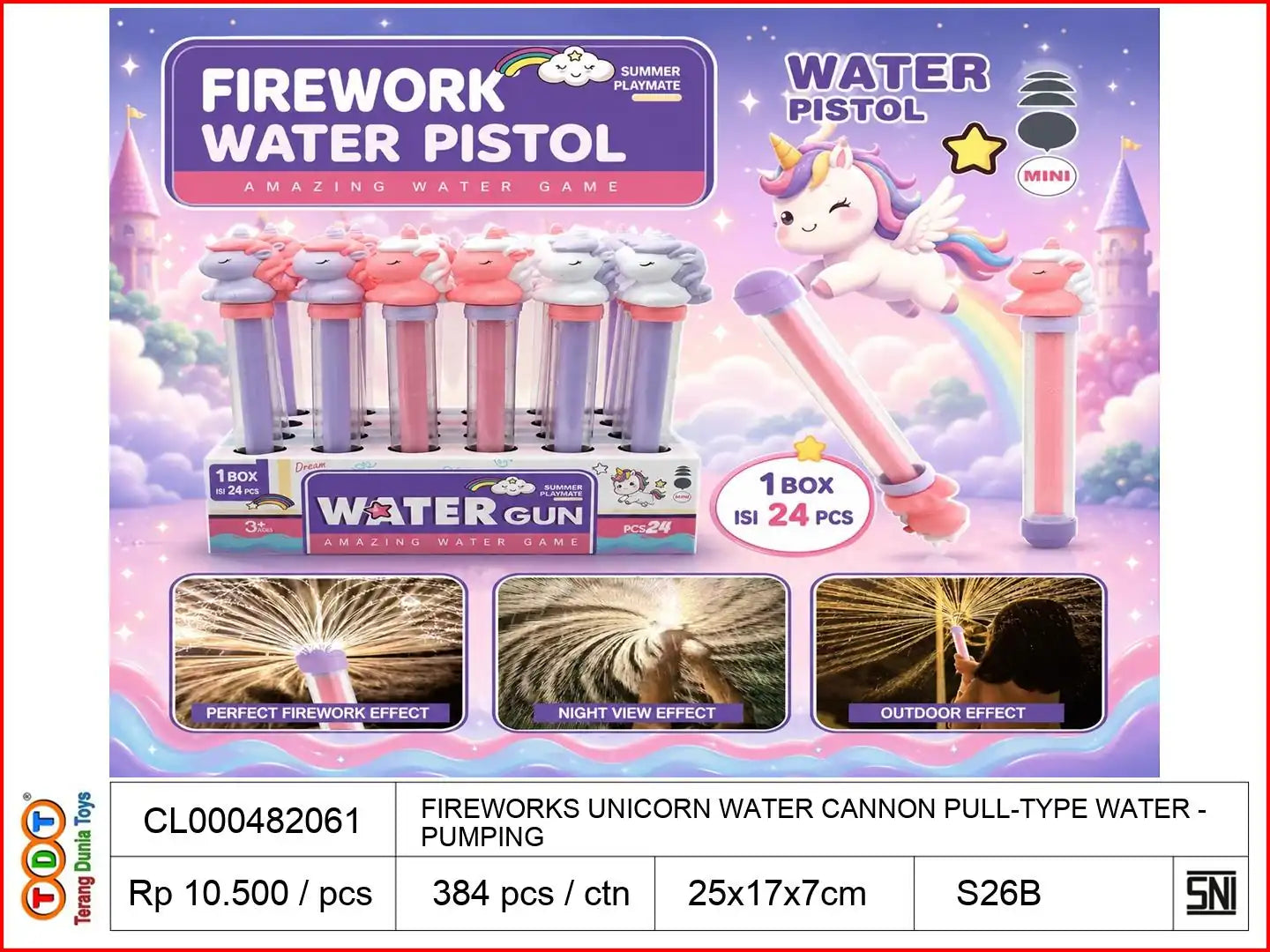 FIREWORKS UNICORN WATER CANNON PULL-TYPE WATER PUMPING