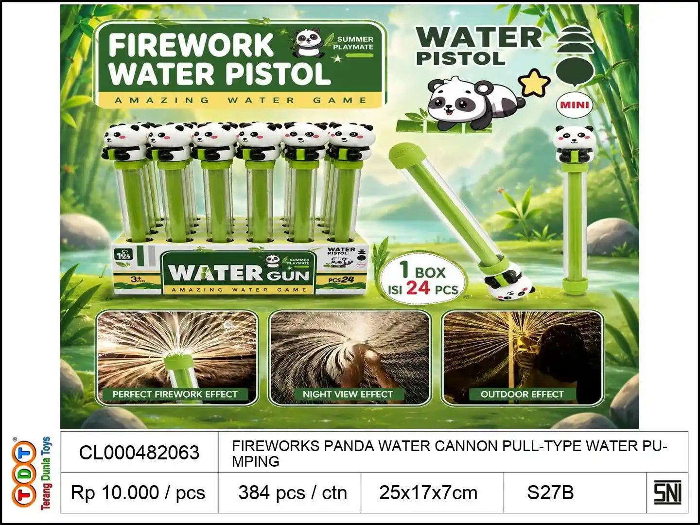 FIREWORKS PANDA WATER CANNON PULL-TYPE WATER PUMPING