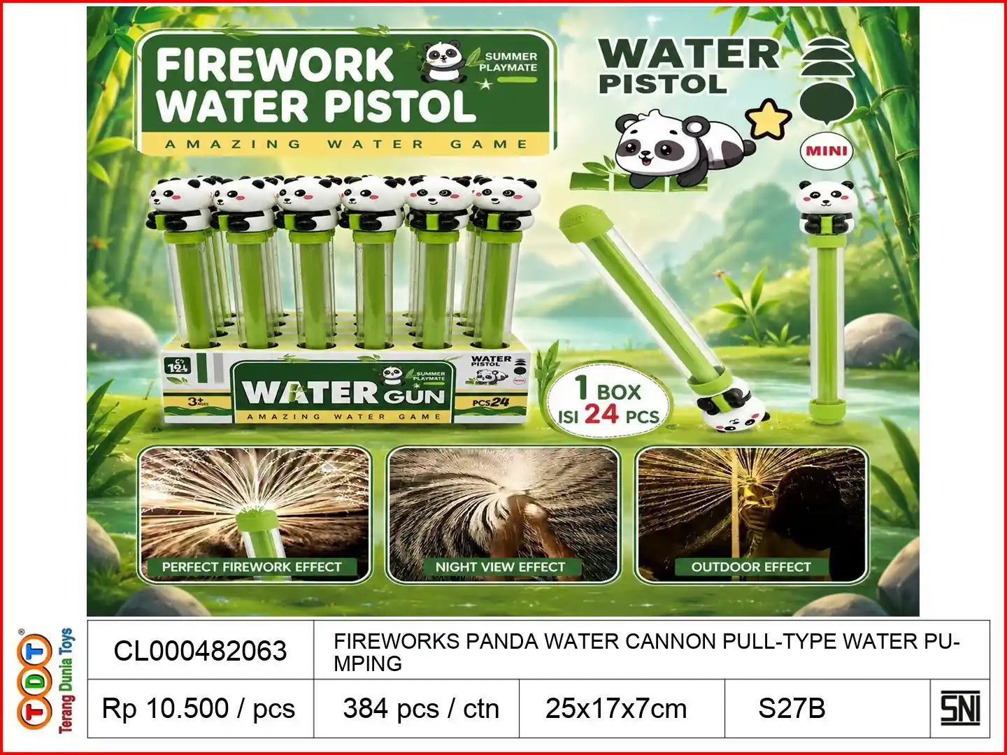 FIREWORKS PANDA WATER CANNON PULL-TYPE WATER PUMPING
