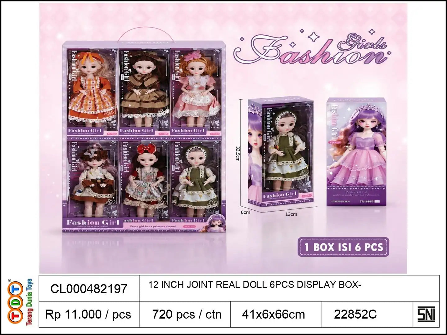 12 INCH JOINT REAL DOLL 6PCS DISPLAY BOX