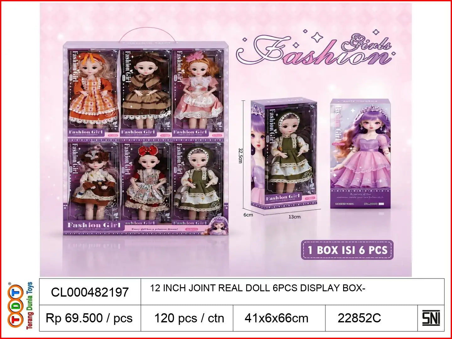 12 INCH JOINT REAL DOLL 6PCS DISPLAY BOX