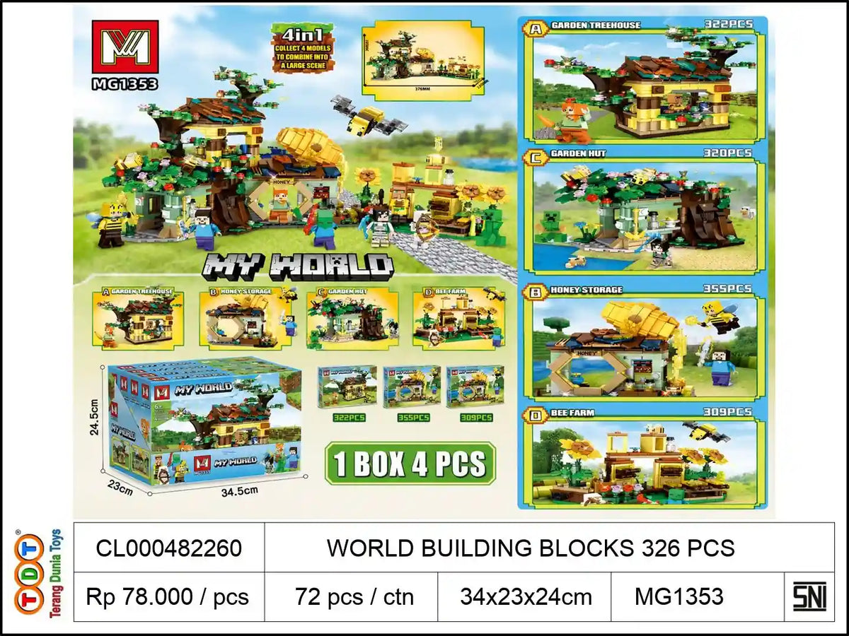 WORLD BUILDING BLOCKS 326 PCS