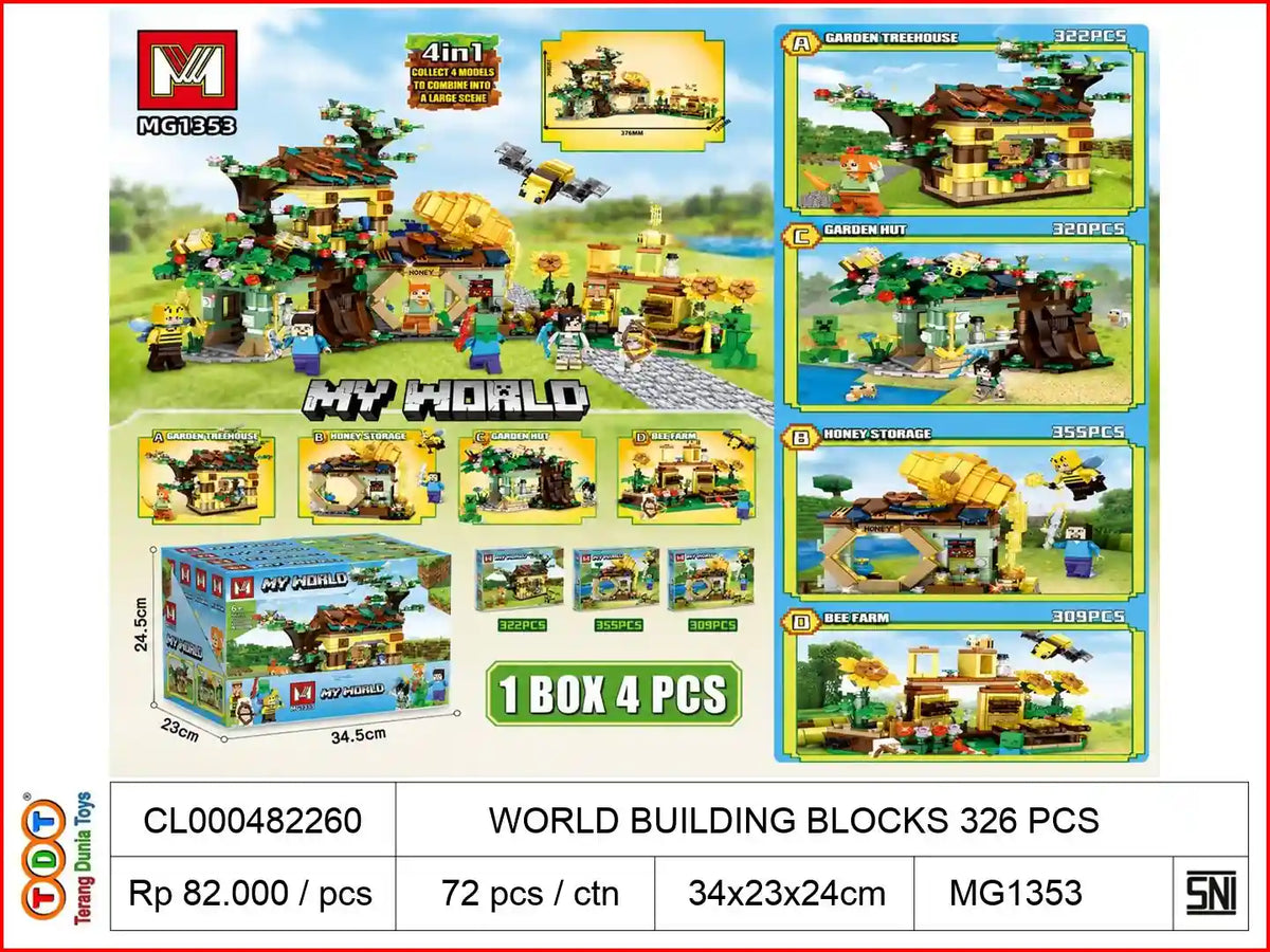WORLD BUILDING BLOCKS 326 PCS