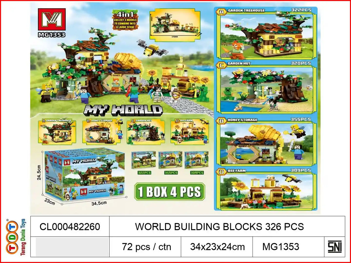 WORLD BUILDING BLOCKS 326 PCS

TAGS : BRICKS LEGO BRICKS BLOCK BALOK SUSUN BONGKAR PASANG BANGUNAN RUMAH GEDUNG KASTIL ARSITEKTUR CITY KOTA TOKO RAKIT MINIATUR PAJANGAN KOLEKSI