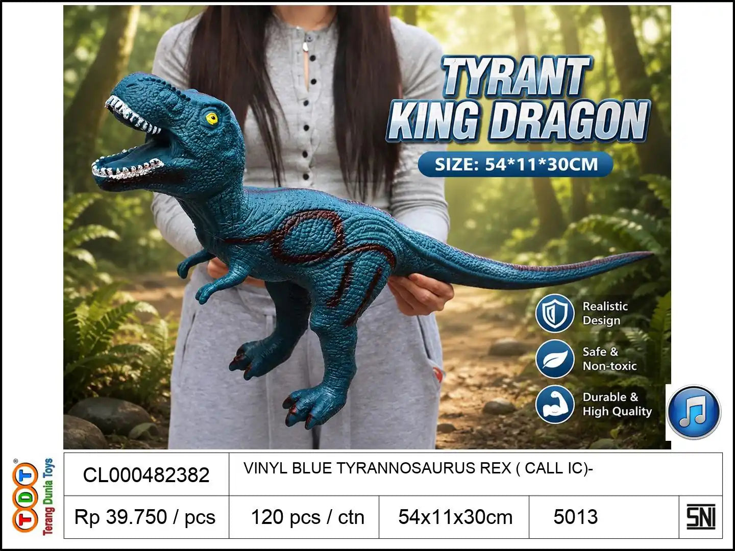 VINYL BLUE TYRANNOSAURUS REX (WITH CALL IC)