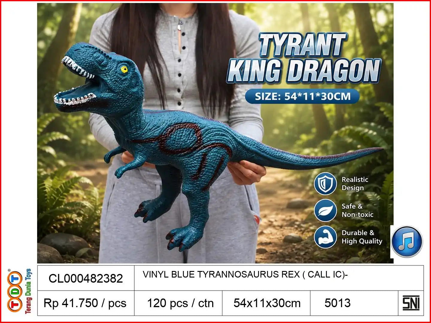 VINYL BLUE TYRANNOSAURUS REX (WITH CALL IC)