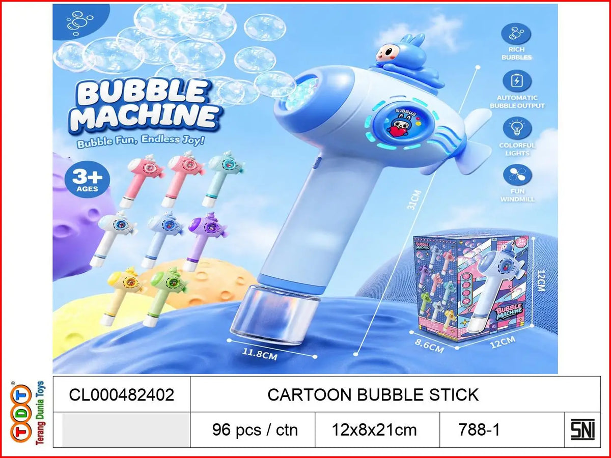 CARTOON BUBBLE STICK

TAGS : PISTOL MAINAN  TEMBAKAN BUBBLE SABUN GELEMBUNG BUIH ELEKTRIK BATERAI BATRE OTOMATIS MESIN BAZOOKA CAIRAN REFILL LUAR OUTDOOR