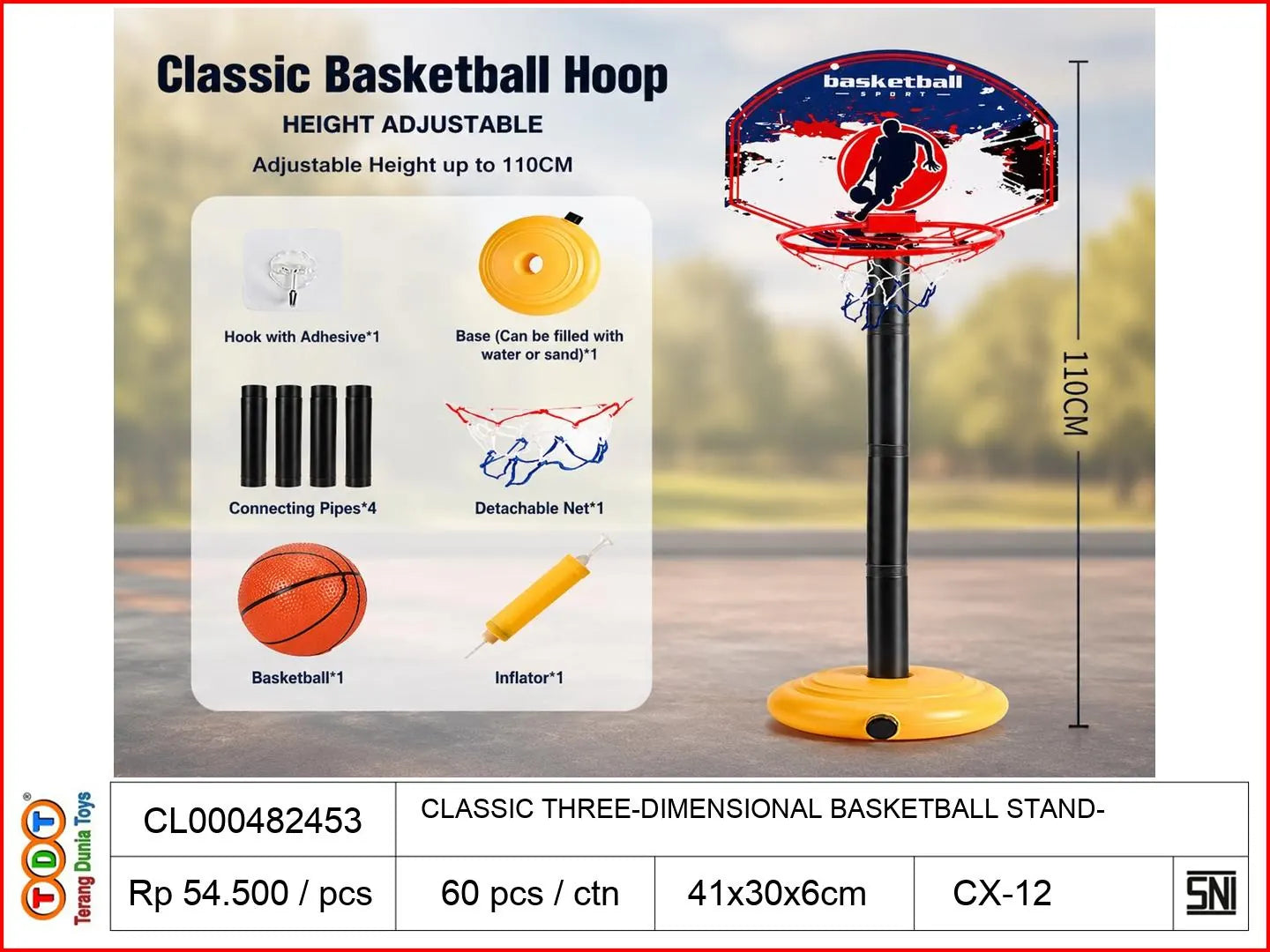 CLASSIC THREE-DIMENSIONAL BASKETBALL STAND