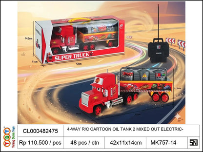 4-WAY REMOTE CONTROL CARTOON OIL TANK 2 MIXED WITHOUT ELECTRIC