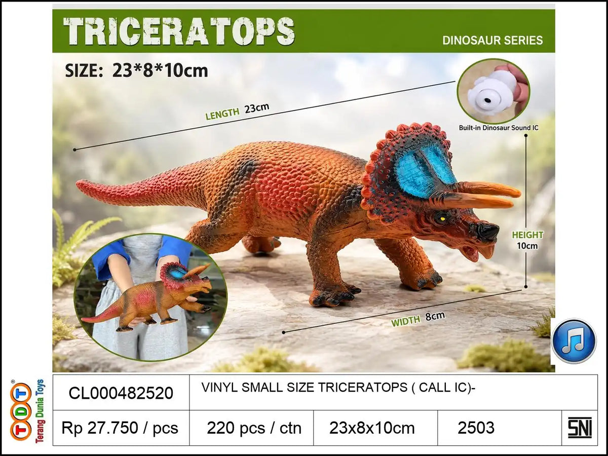 VINYL SMALL SIZE TRICERATOPS (WITH CALL IC)