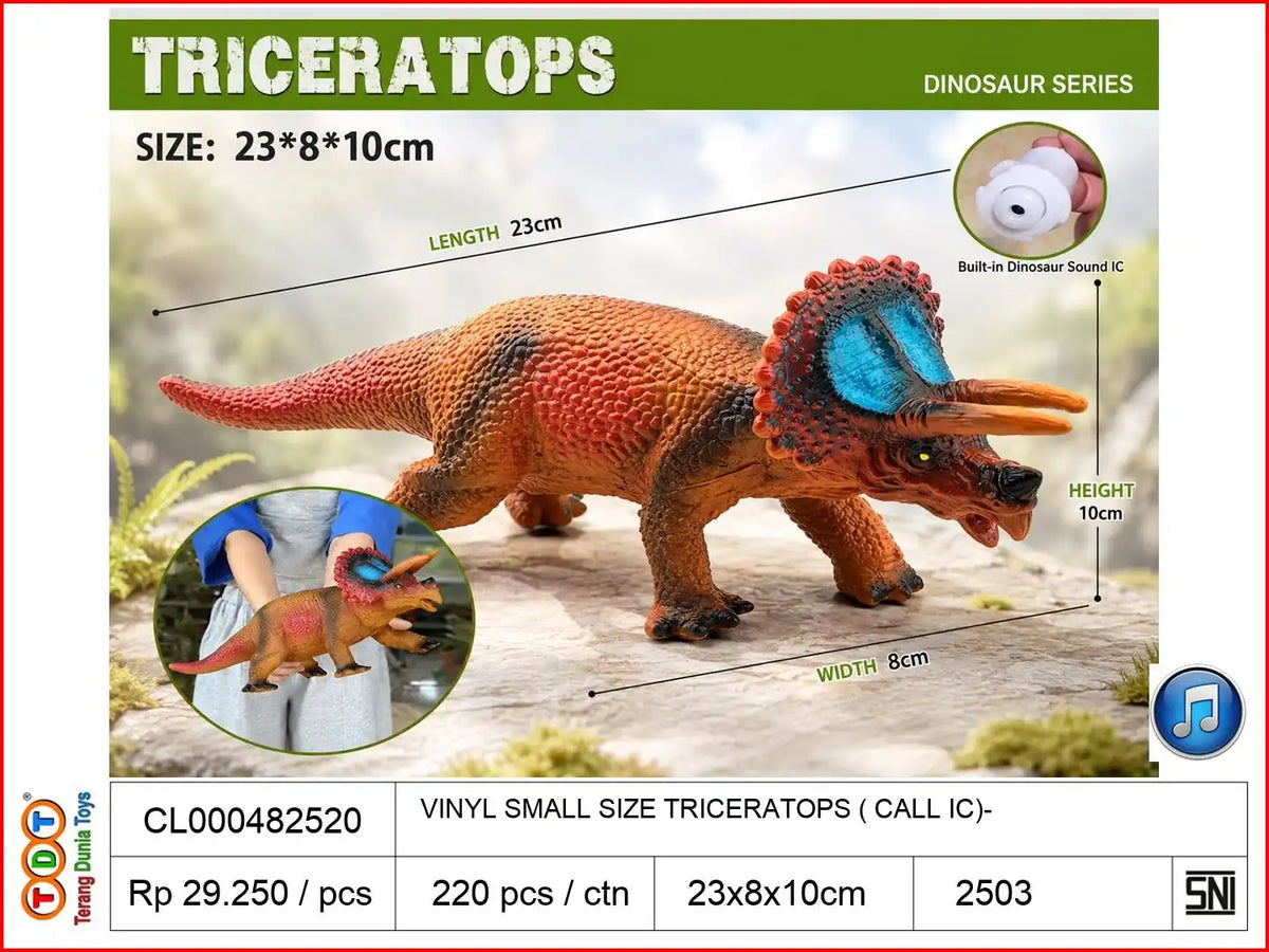 VINYL SMALL SIZE TRICERATOPS (WITH CALL IC)