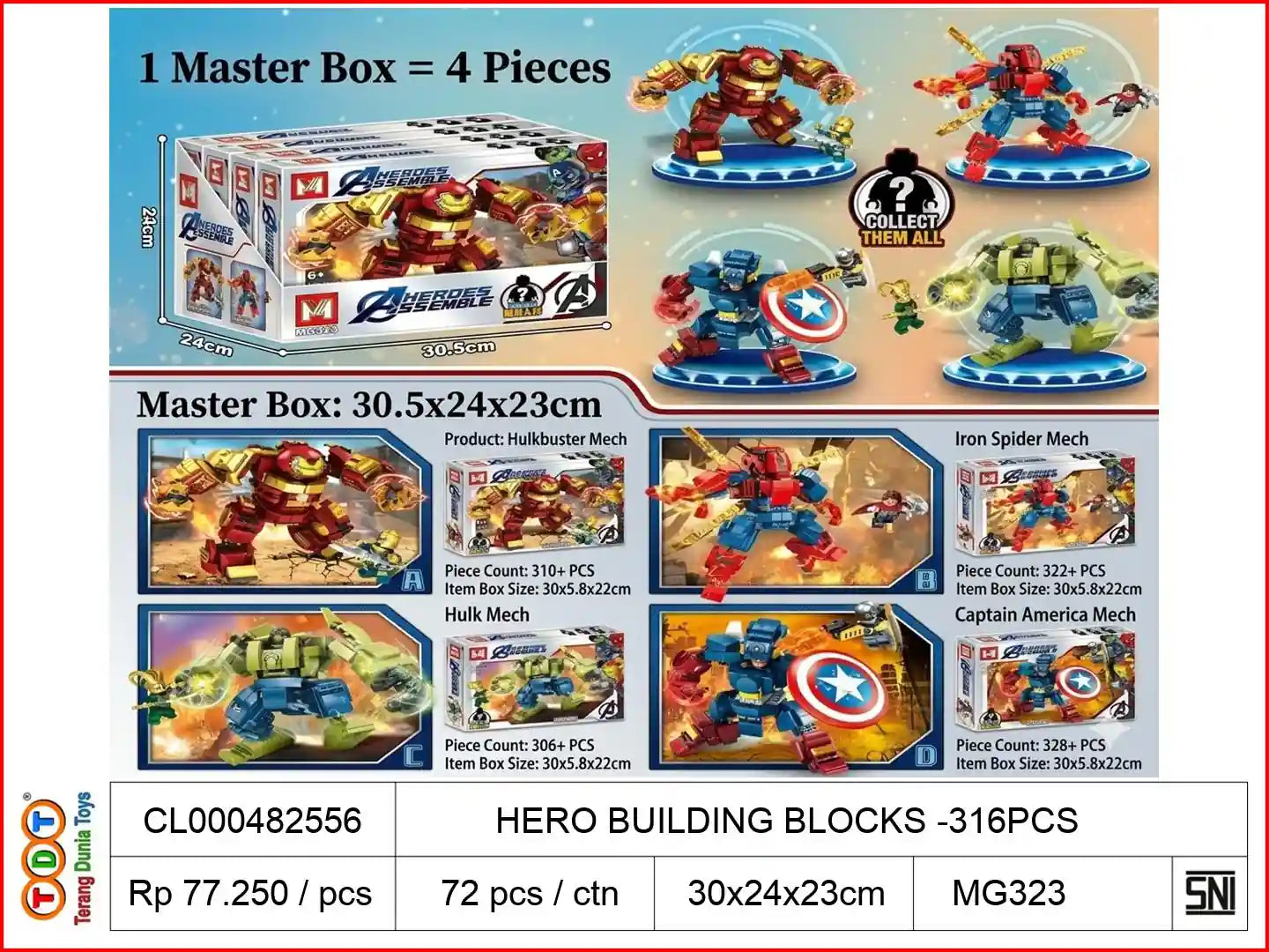 HERO BUILDING BLOCKS -316PCS