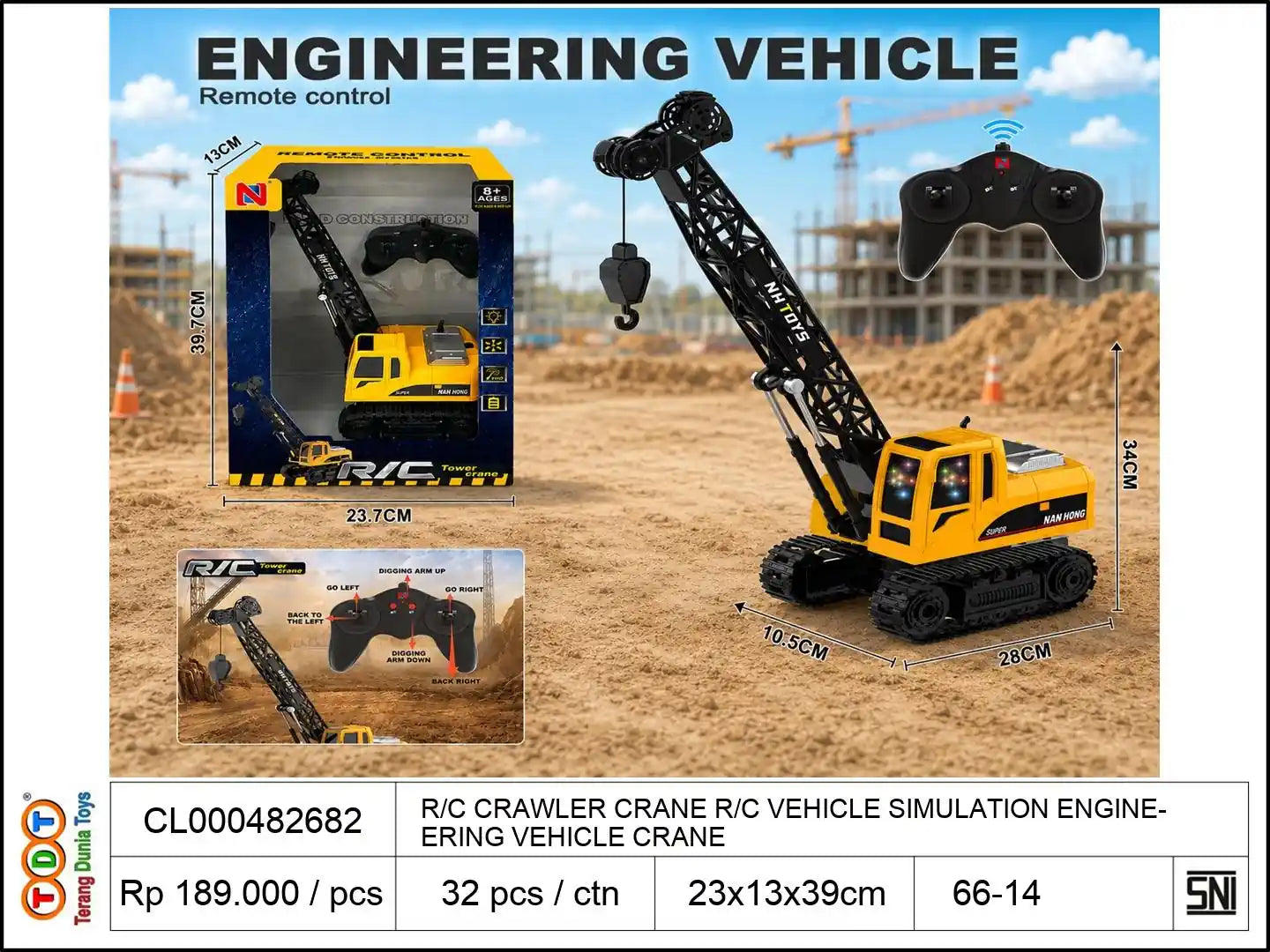 REMOTE CONTROL CRAWLER CRANE REMOTE CONTROL VEHICLE SIMULATION ENGINEERING VEHICLE CRANE