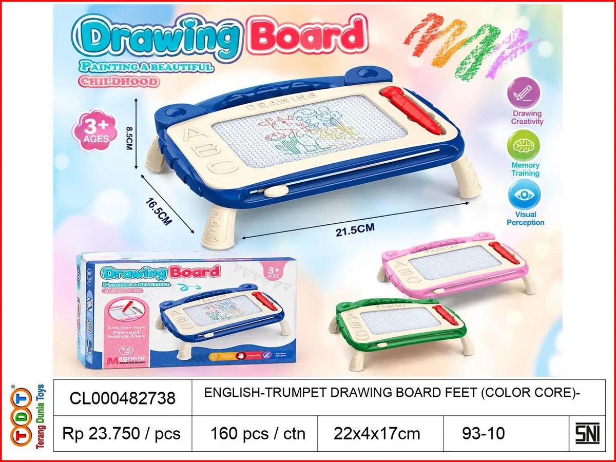 ENGLISH-TRUMPET DRAWING BOARD WITH FEET (COLOR CORE)