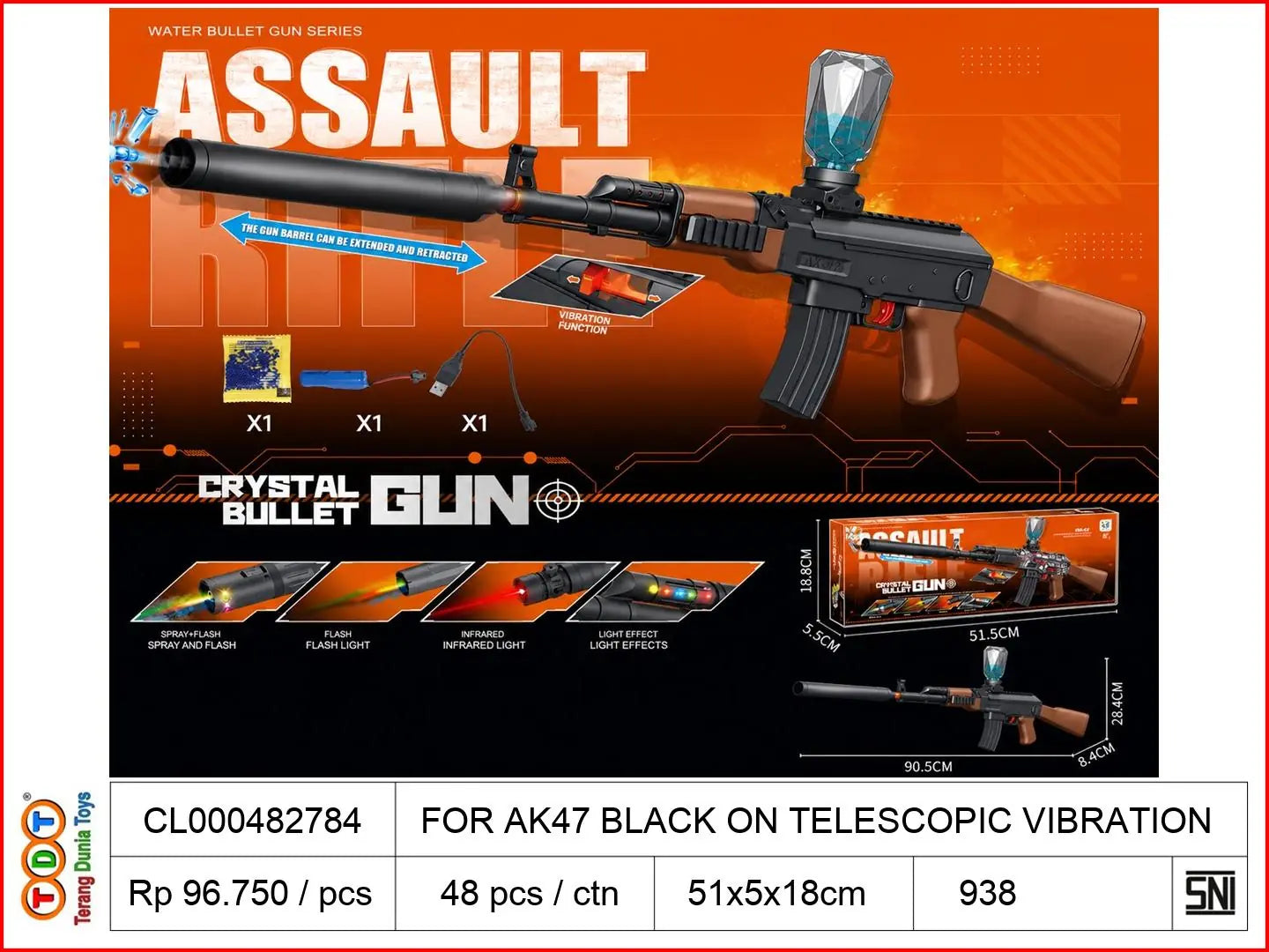 FOR AK47 BLACK ON TELESCOPIC VIBRATION