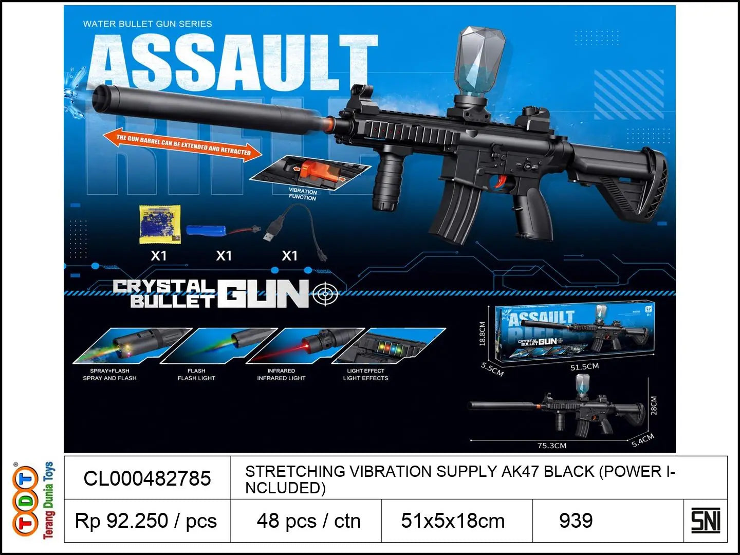 STRETCHING VIBRATION SUPPLY AK47 BLACK (POWER INCLUDED)