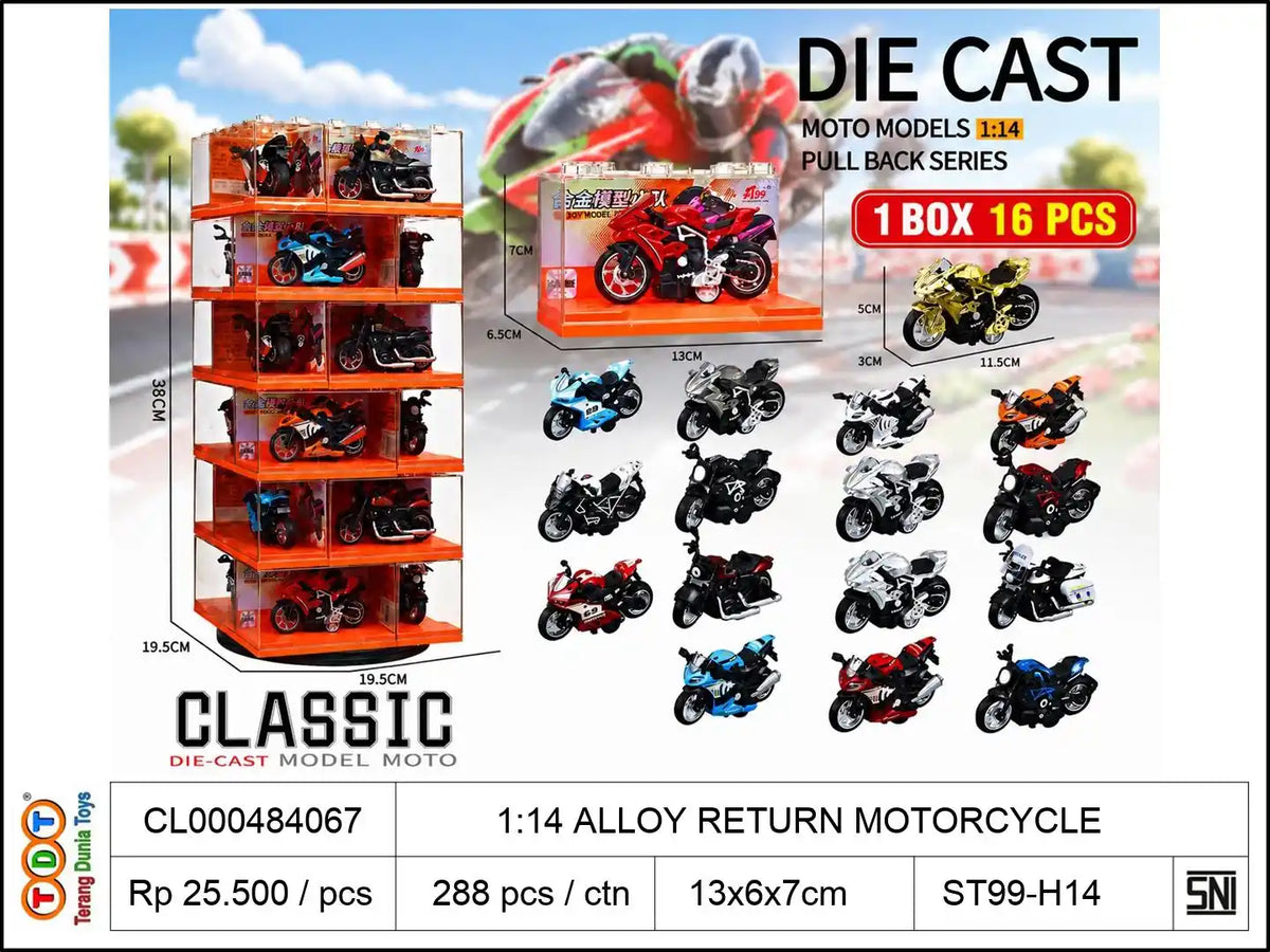 1:14 ALLOY RETURN MOTORCYCLE