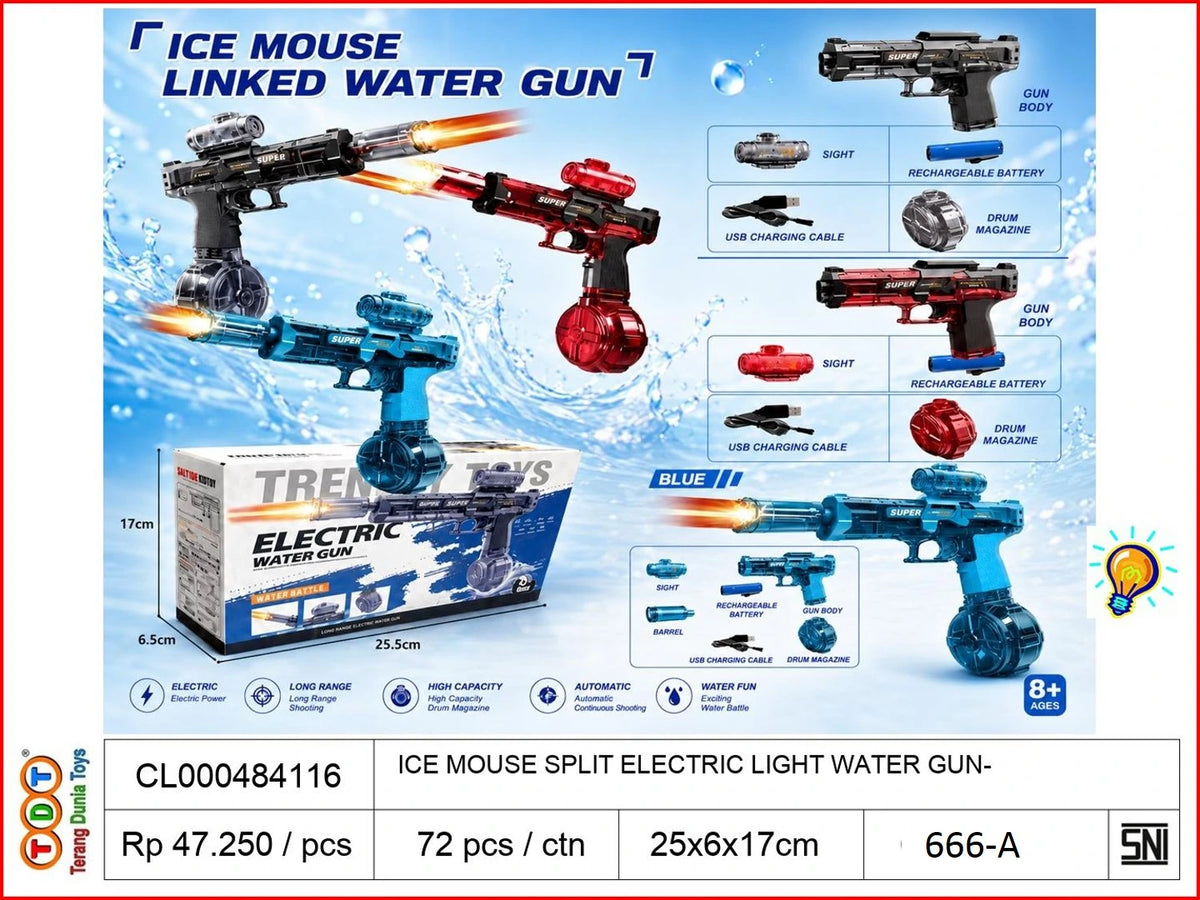 ICE MOUSE SPLIT ELECTRIC LIGHT WATER GUN