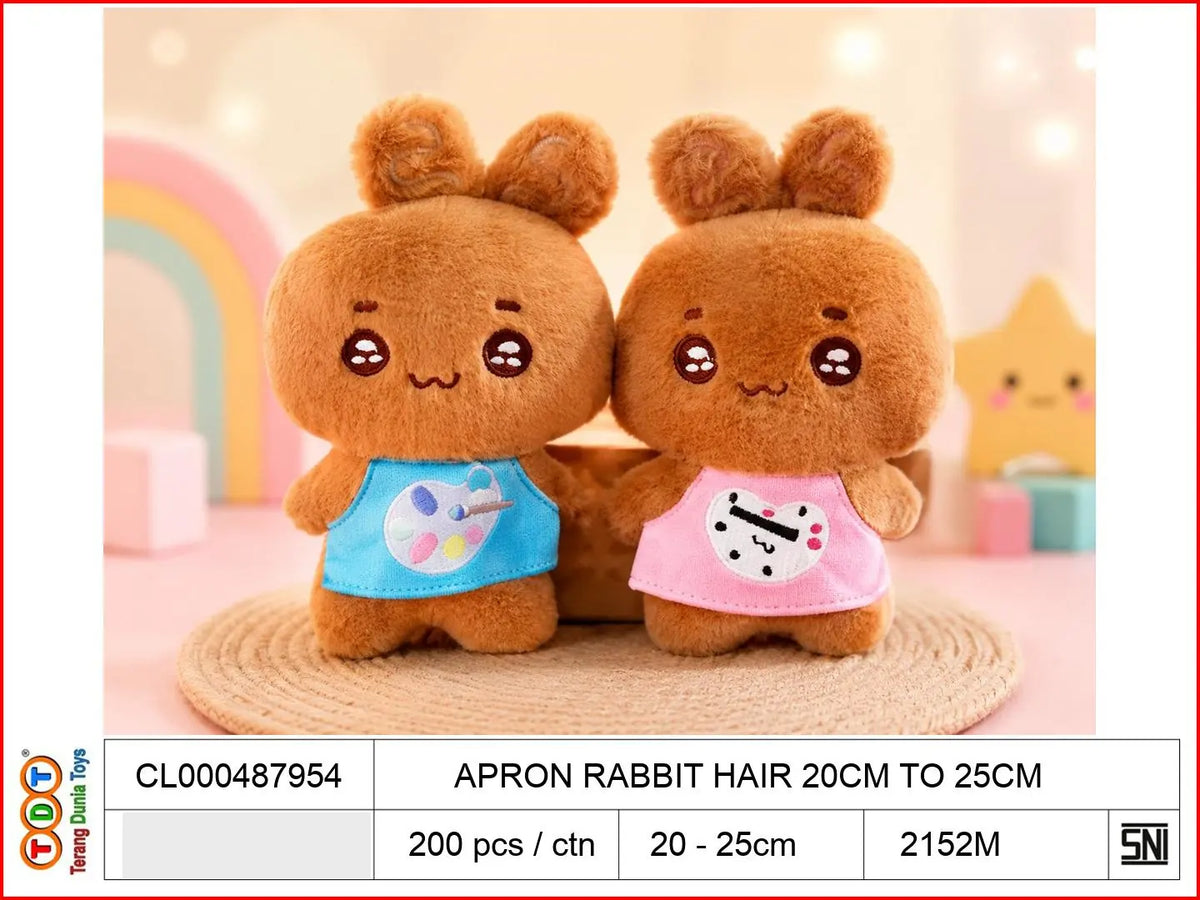 APRON RABBIT HAIR 20CM TO25CM

TAGS : BONEKA DOLL PLUSH PLUSHIE BANTAL KARAKTER FIGUR