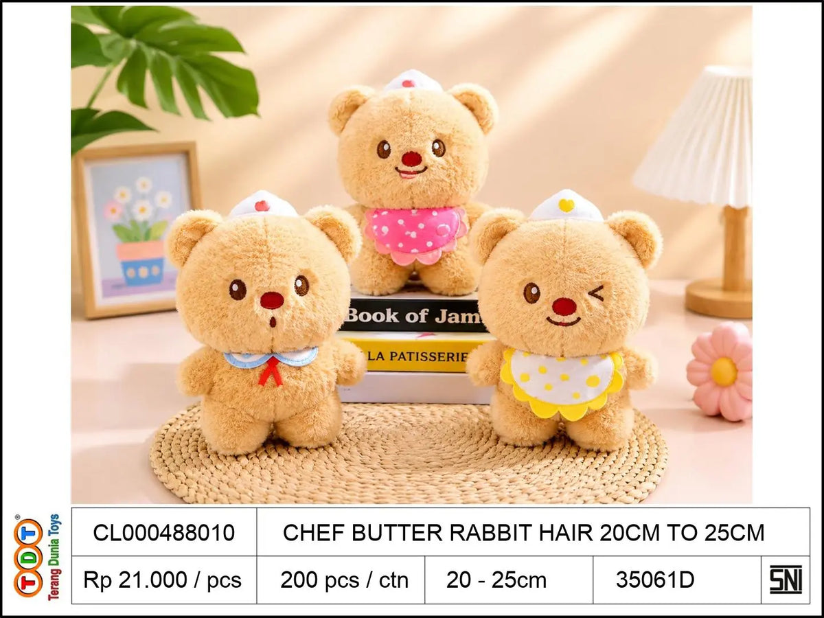 CHEF BUTTER RABBIT HAIR 20CM TO25CM