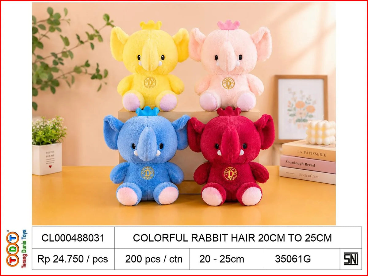 COLORFUL RABBIT HAIR 20CM TO25CM